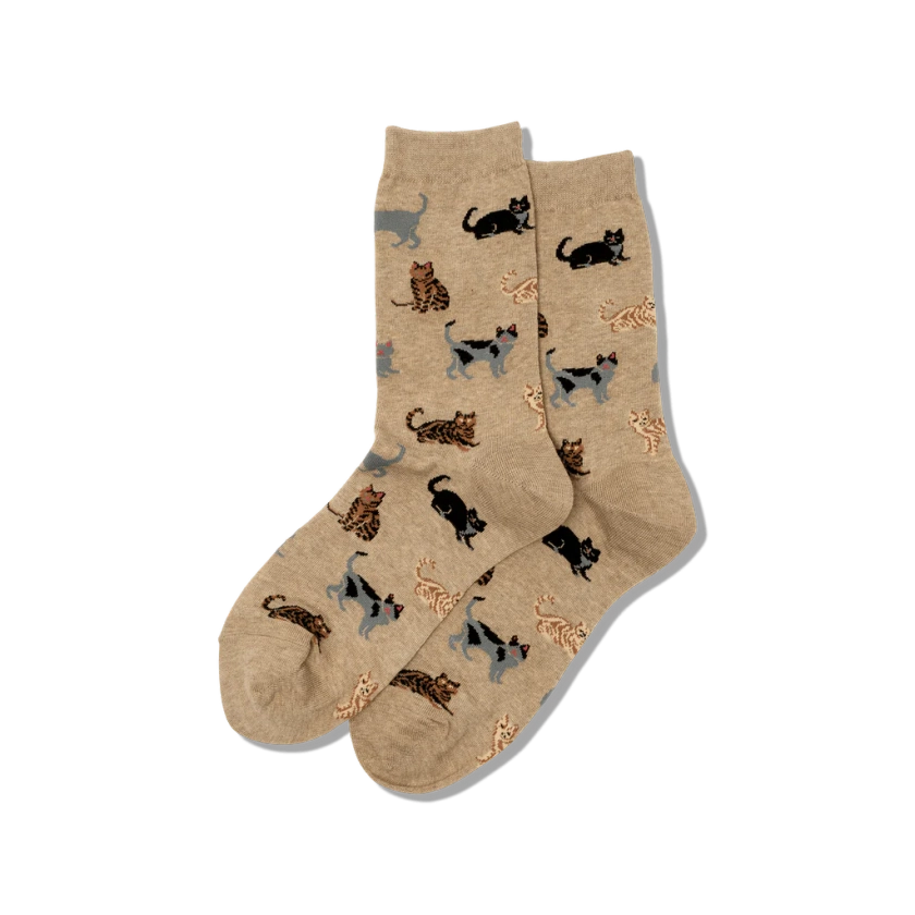 HOTSOX Women's Cats Crew Socks