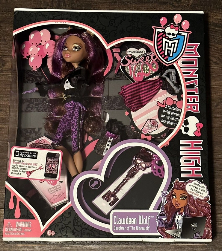 Monster High Sweet 1600 Clawdeen Wolf Doll Mattel