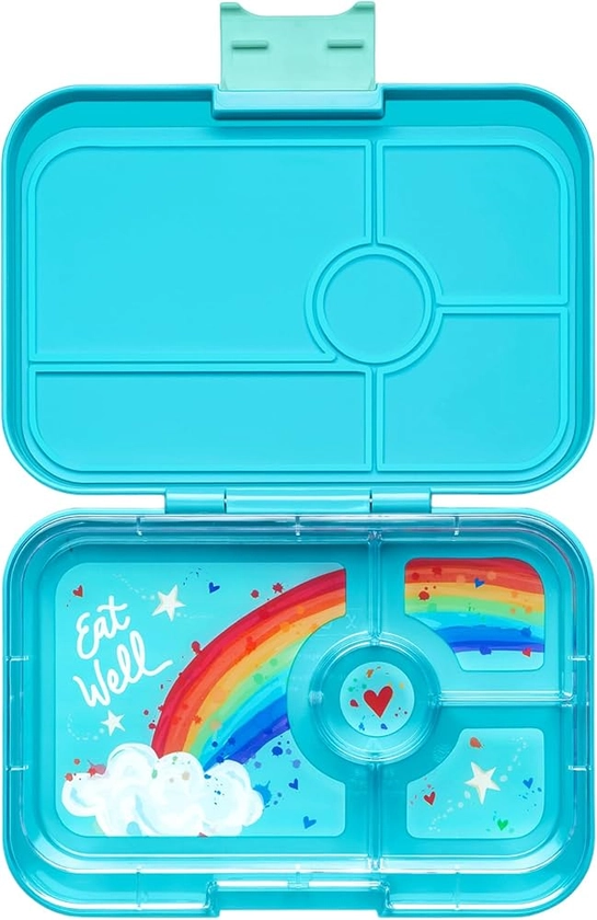 yumbox Tapas 4 Compartment Bento Box (Antibes Blue (Rainbow Tray))