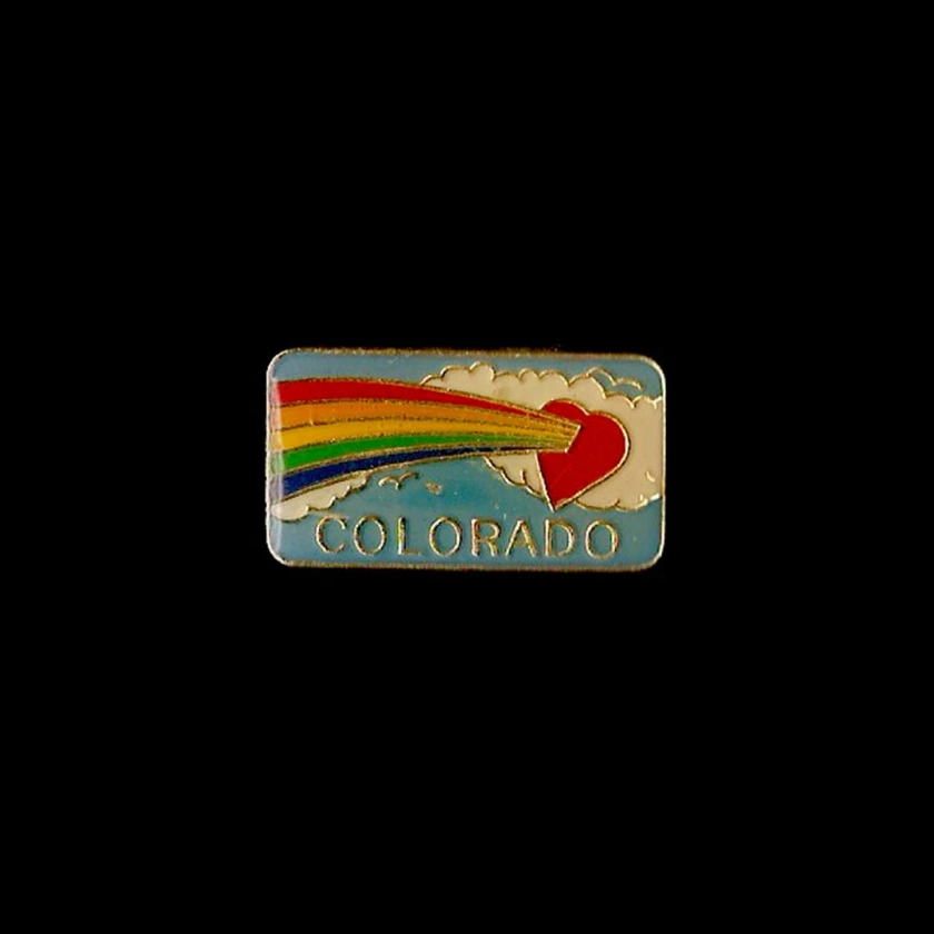 Colorado State, Rocky Mountains Vintage Enamel Lapel Pin - Etsy