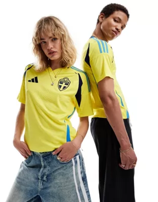 adidas Football Euro 2024 Sweden home shirt in yellow | ASOS
