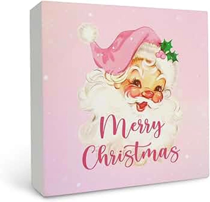 Pink Candy Cane Christmas Wooden Sign, Pink Christmas Wooden Signs For Home Decor, Christmas Desk Signs, Wooden Christmas Signs, Pink Christmas Table Decor, Pink Christmas Decorations For Room (pink1)