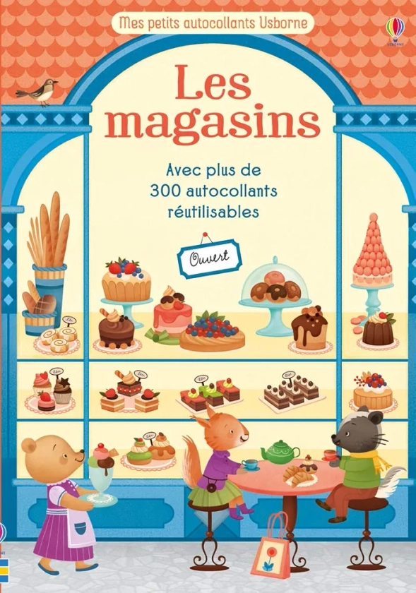 Les magasins - Mes petits autocollants Usborne