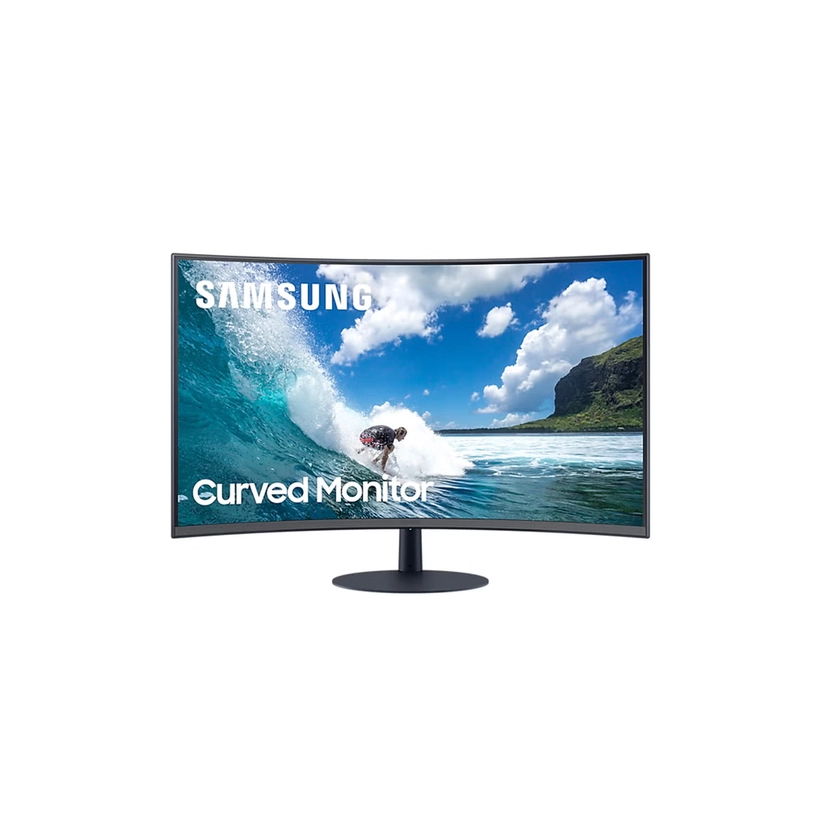 Samsung T55 27" VA LCD Curved Monitor - Dark Blue Grey