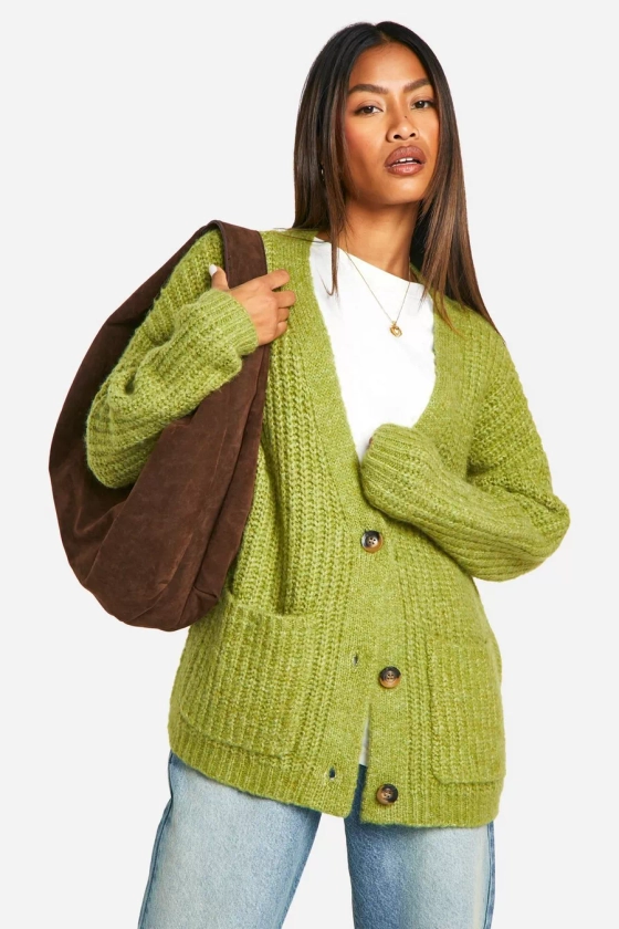 Cardigan oversize en maille douce