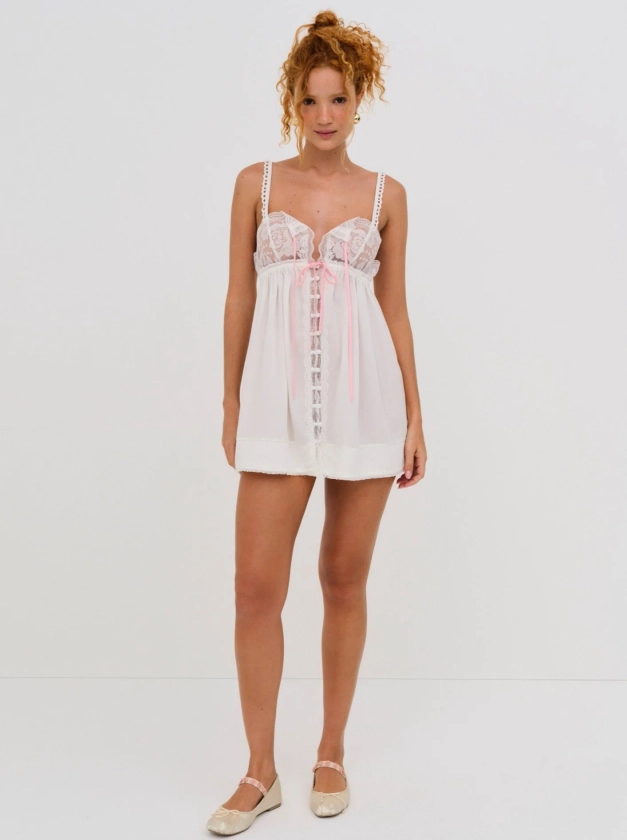 Alexa Slip Dress — White