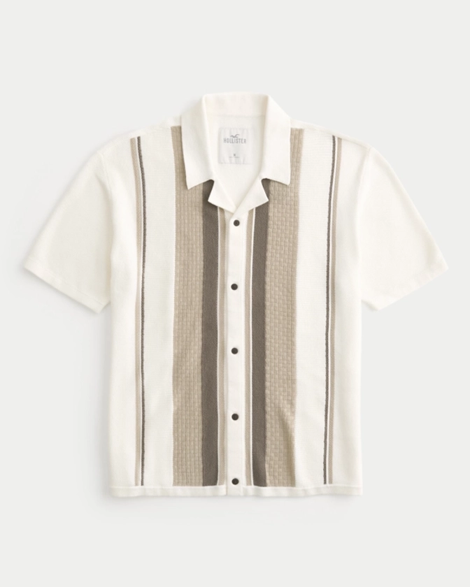 Men's Short-Sleeve Button-Through Sweater Shirt | Men's | HollisterCo.com