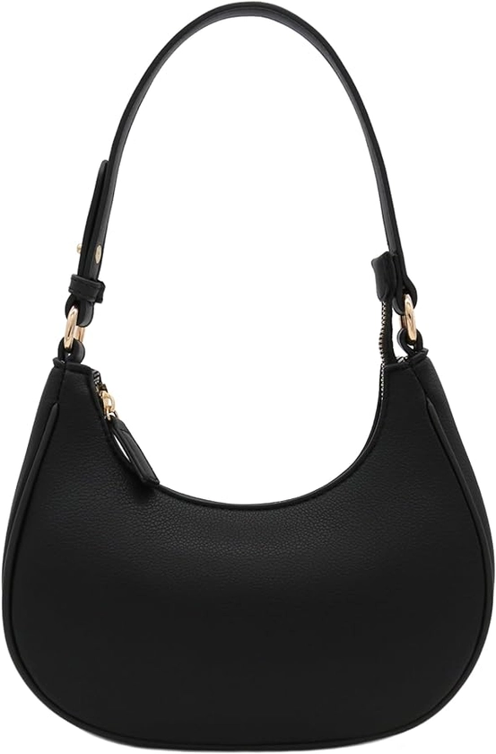 FashionPuzzle Small Crescent Shoulder Bag Underarm Purse (Black): Handbags: Amazon.com