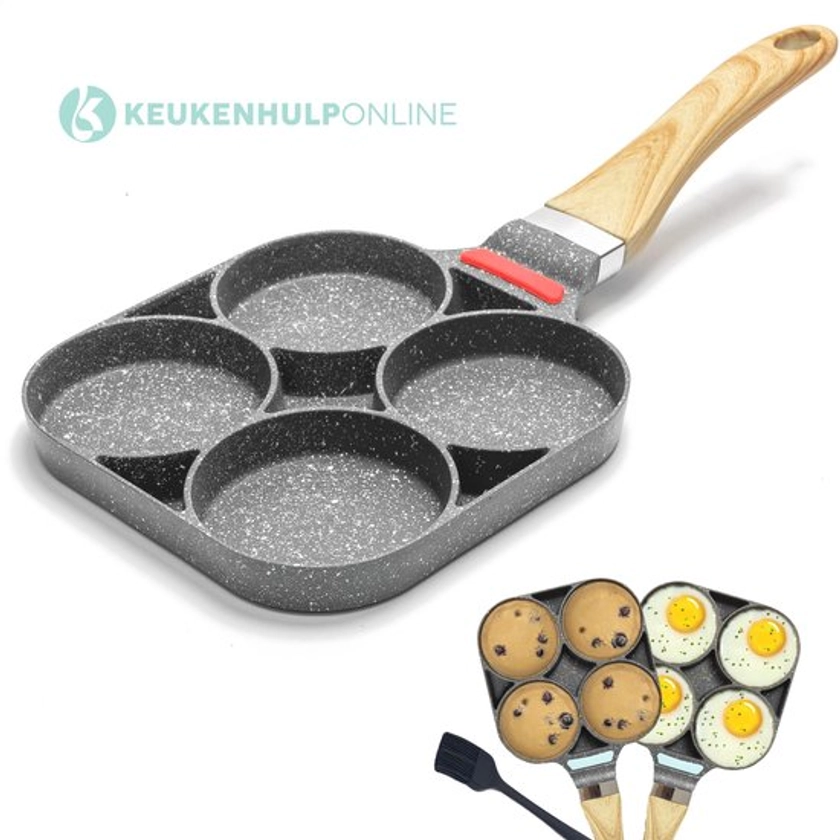 Culistar Pannenkoekenpan Inductie - Pancake Pan - Omeletpan - Omeletmaker - Poffertjes - Inclusief Receptenboekje