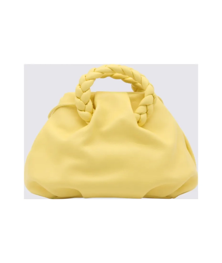 Hereu Yellow Leather Bombon Handle Bag | italist