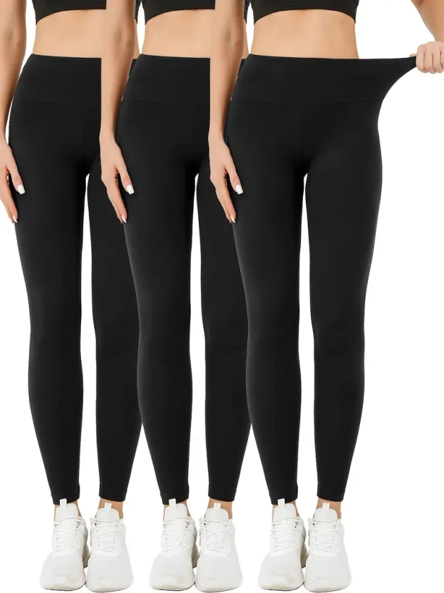 3 Superzachte Leggings Vrouwen Hoge - Temu Belgium