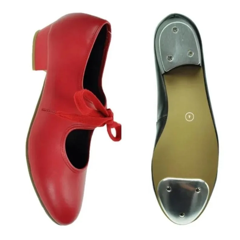 Patter Childrens RED PU Tap Shoes, Low Heel (SPECIAL ORDER ) Please read Description before ordering.