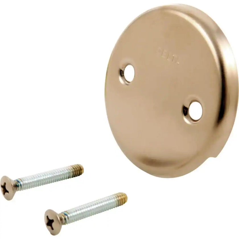 Delta Classic Collection Overflow Plate & Screws in Champagne Bronze RP31556CZ - The Home Depot