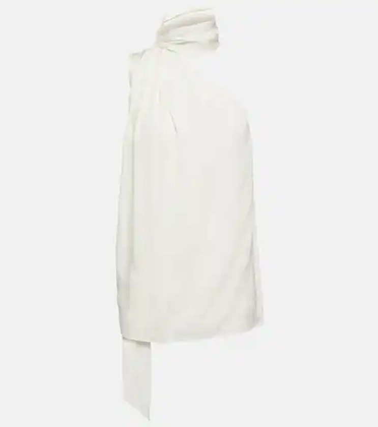 One-shoulder crêpe top in white - Stella Mc Cartney | Mytheresa