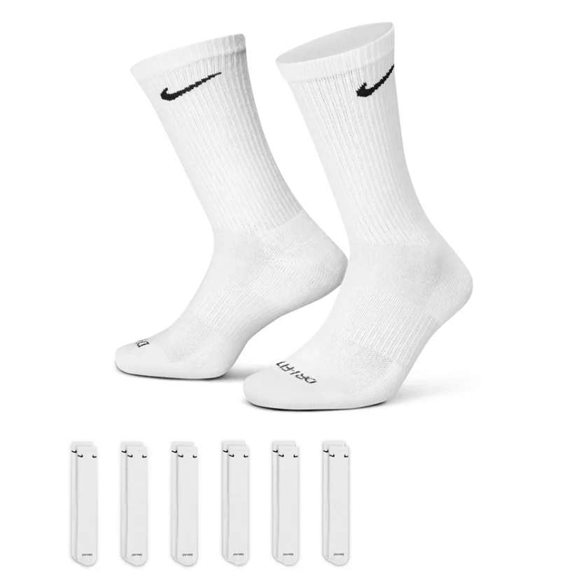 Men's Nike 6-Pack Everyday Cushioned Crew Training Socks