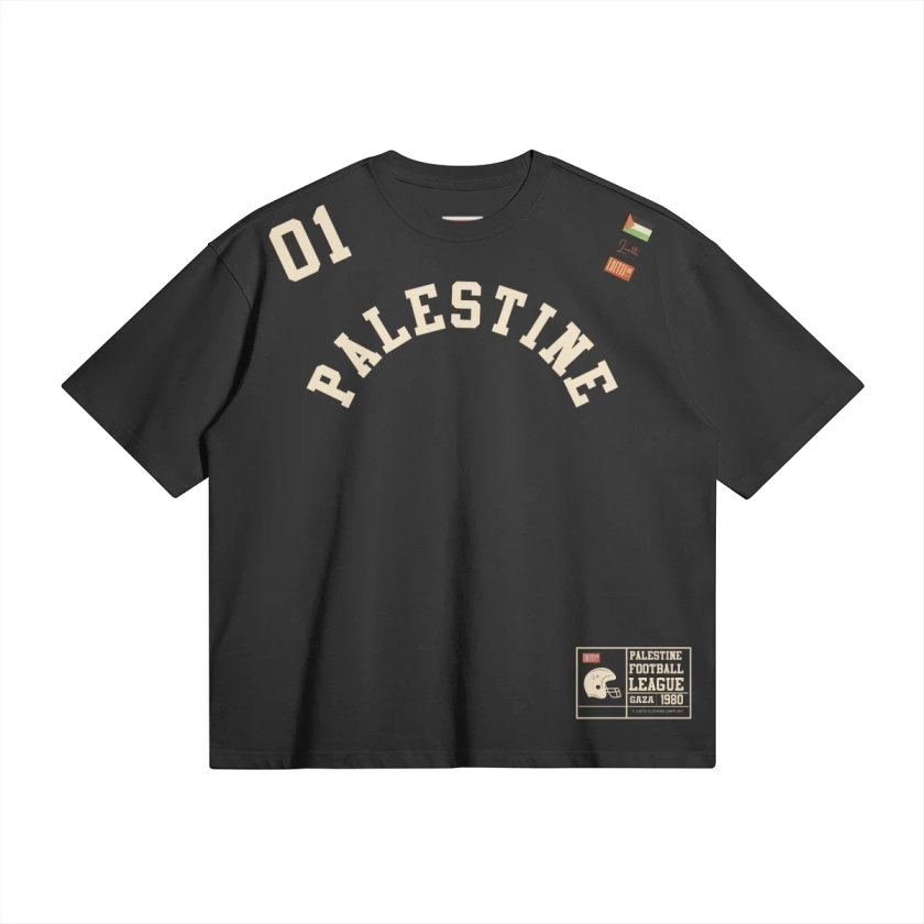 "Palestine Football League" Retro Boxy Premium Quality Tee