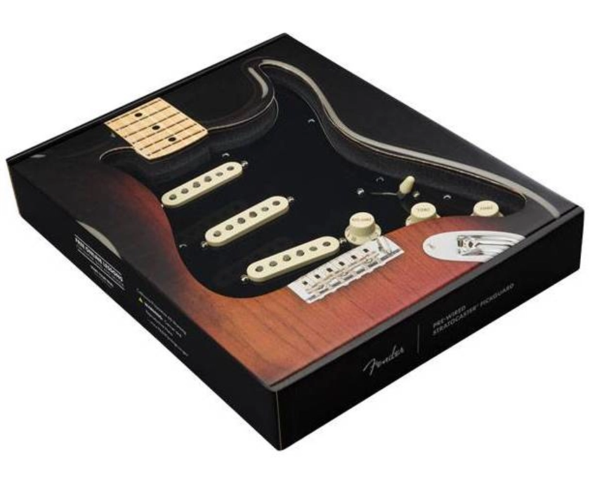 Fender Pre-wired Strat® Pickguard Custom Shop Fat 50's Sss Black Micros Guitare Et Capteurs - Hurricanemusic.fr