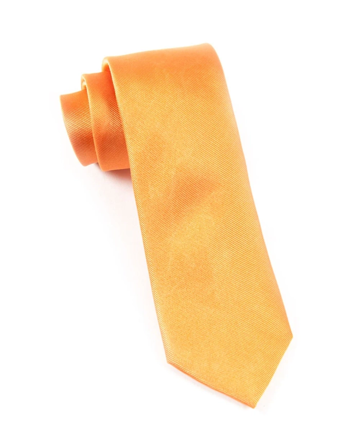 Grosgrain Solid Orange Tie | Silk Ties | Tie Bar