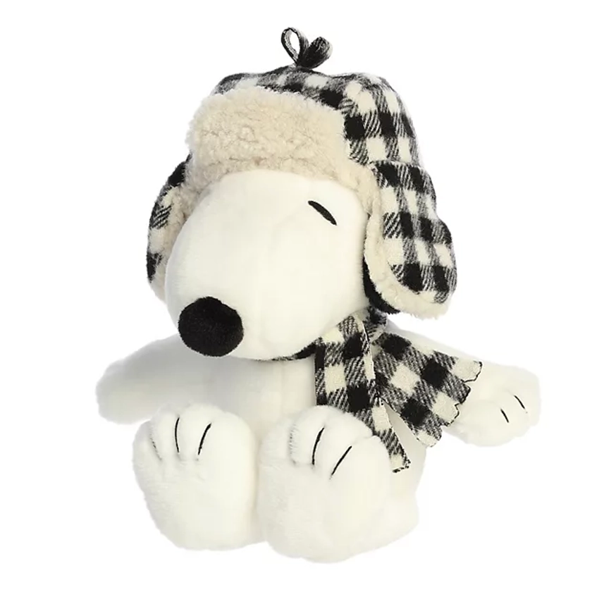 Aurora 10-in. Plush Snoopy with Black and Cream Hat and Scarf