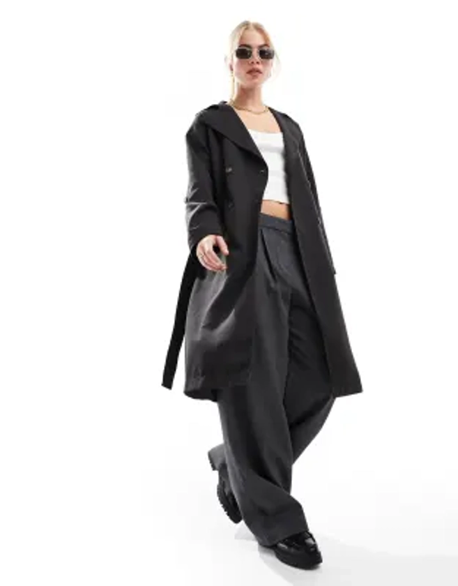 Stradivarius - Trench-coat - Noir