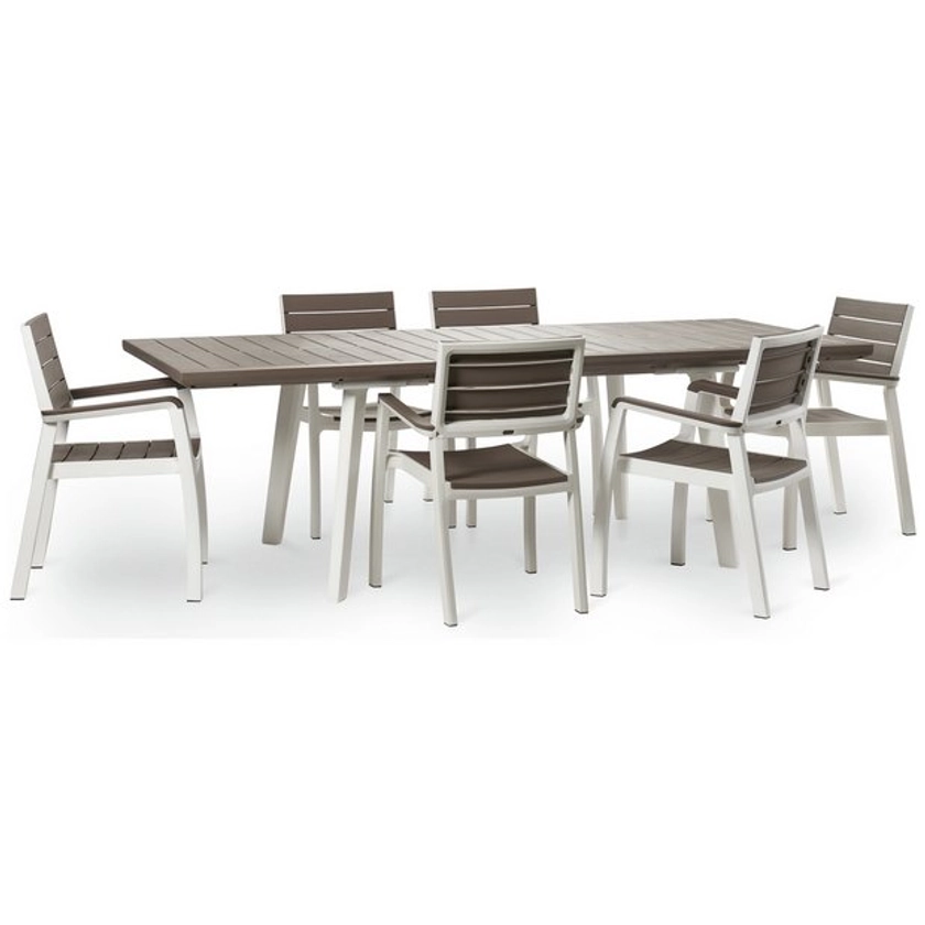 Buy Keter Harmony 6 Seater Plastic Patio Set - Cappuccino | Patio sets | Argos