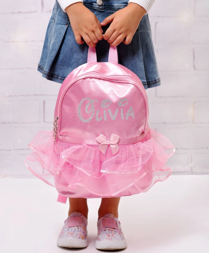 Pink Kids School Bag, Cute Girls Backpack, Custom Back to School Backpack, Kids Back to School Gifts, Personalized Kids School bag,