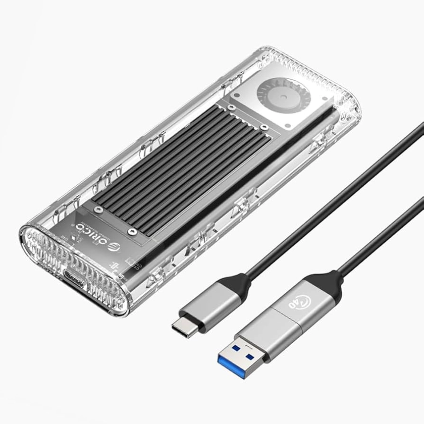 ORICO Thunderbolt 3 (40 Gbps) Carcasa SSD M.2 NVMe PCIe SSD M2 2280 PCIe M-Key con Cable Thunderbolt 3 de 0,5 m (SSD no Incluido)