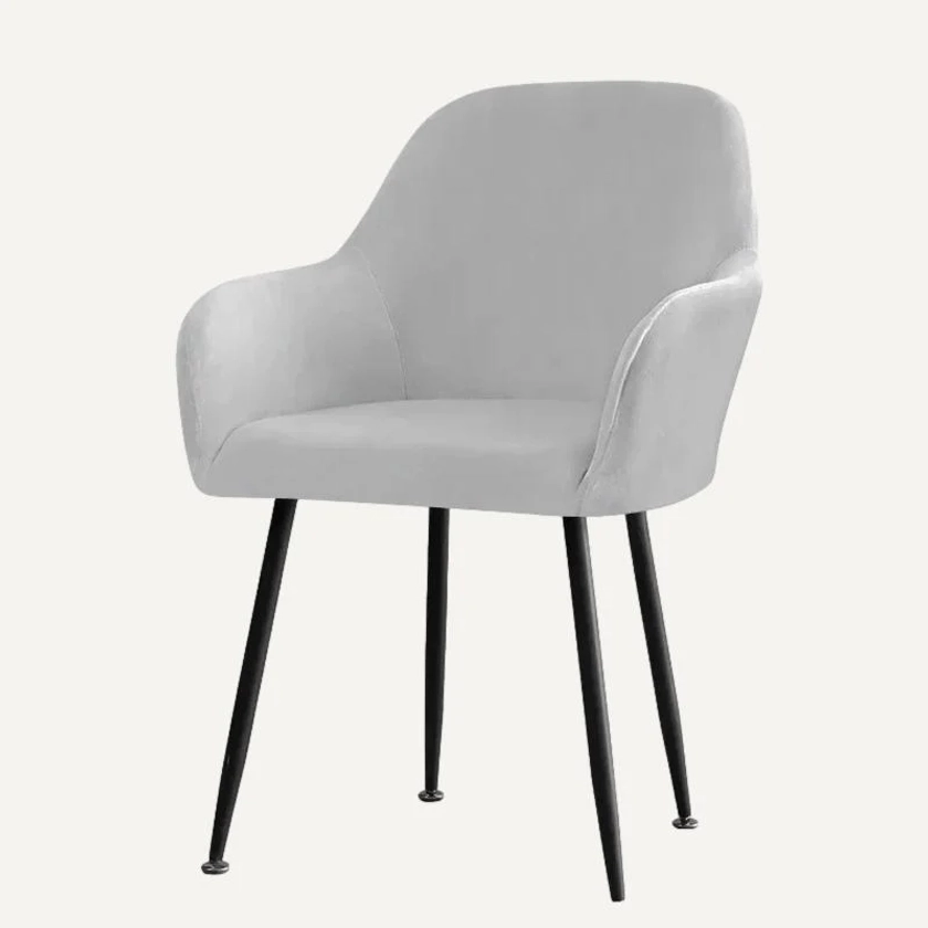 Housse de chaise avec accoudoirs en velours - Carla