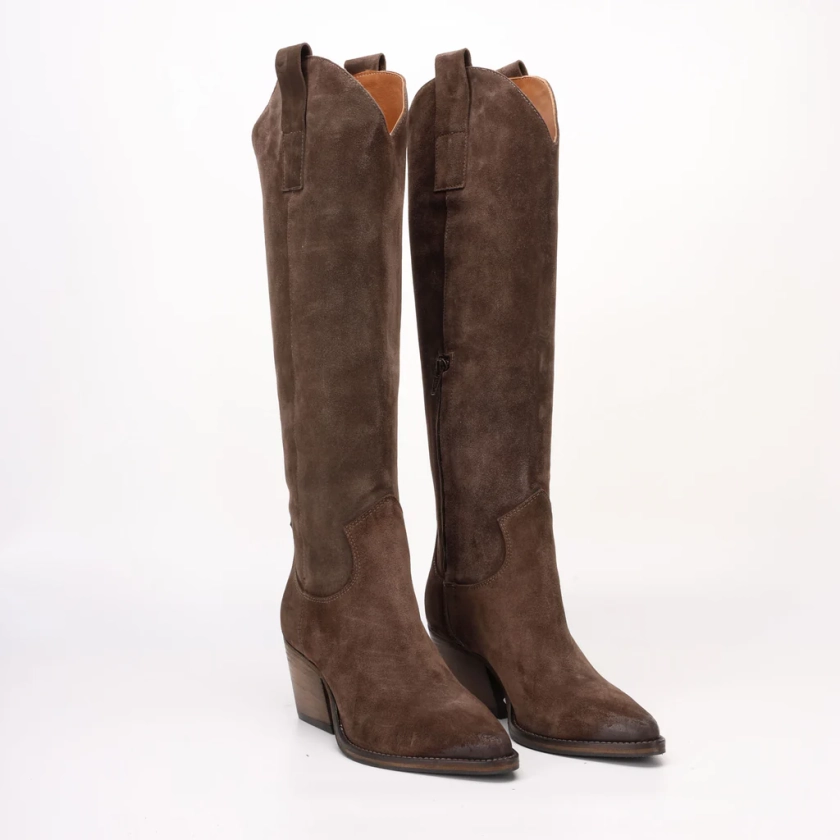 Giuly Brown Suede High Boot