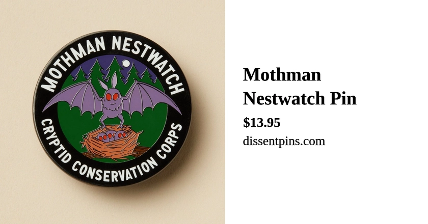 Mothman Nestwatch Pin