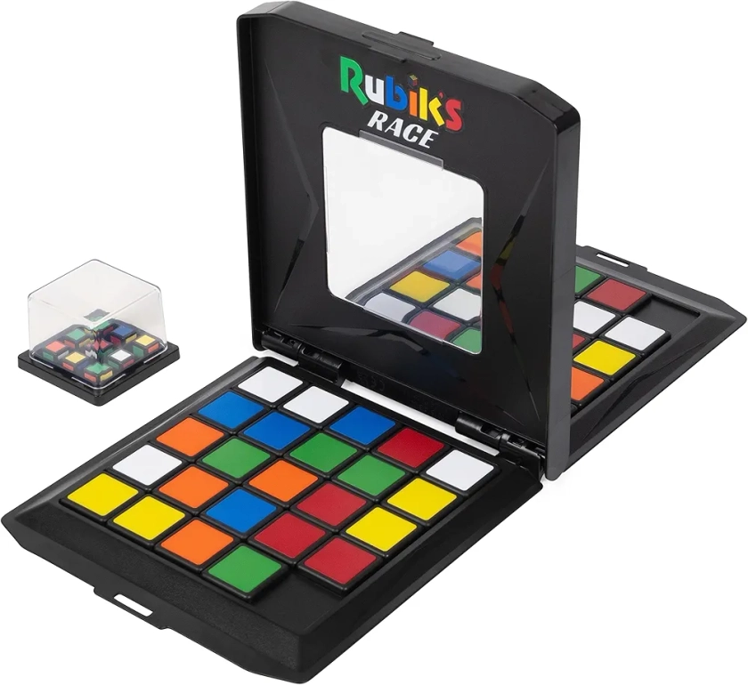 RUBIK'S RACE - Jeu de Casse-Tête Coloré Rubik's - Jeu de société Classique 3X3 - Stratégie Ultime Face à Face - Jeu pour Deux Joueurs - Jeux de société - Jouet Enfant 7 Ans et +