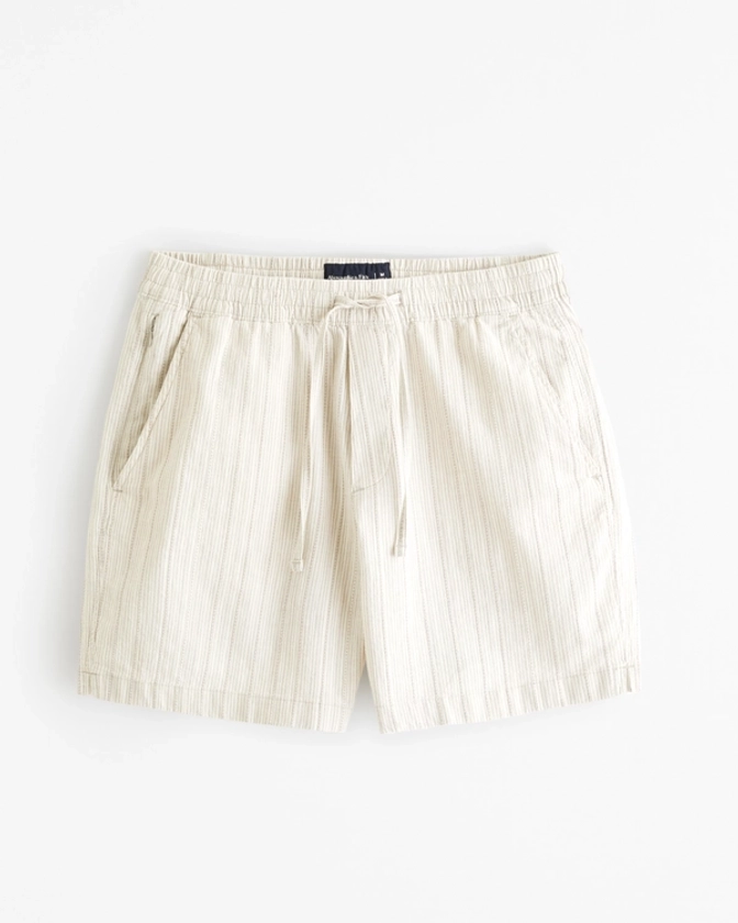 Men's Linen-Blend Pull-On Short | Men's Bottoms | Abercrombie.com