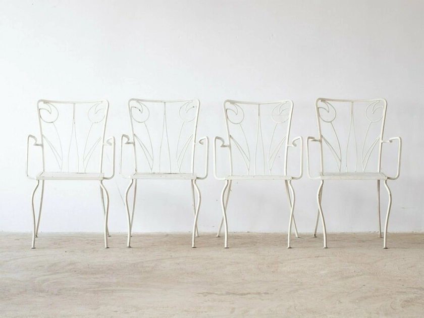 French Wrought Iron Garden Chairs | Vinterior