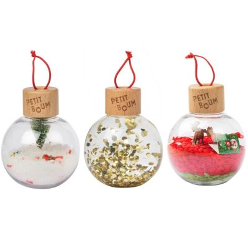 Lot de 3 boules de Noël sensorielles Christmas