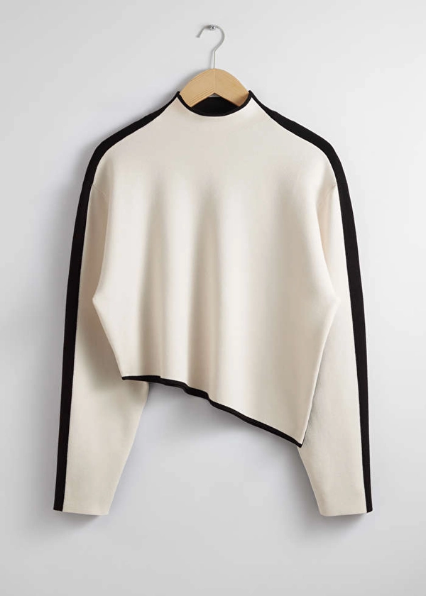 Haut asymétrique bicolore - Noir/Blanc - Sweaters - & Other Stories FR