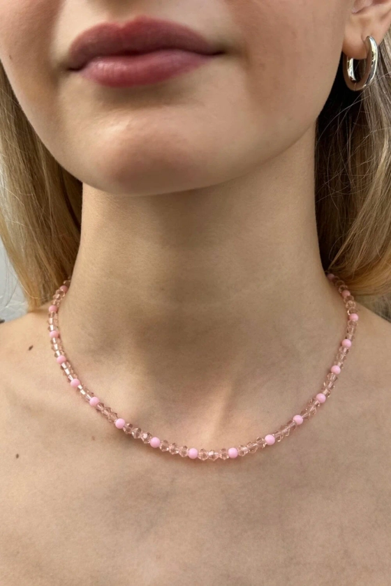 Sheer and Pink Necklace