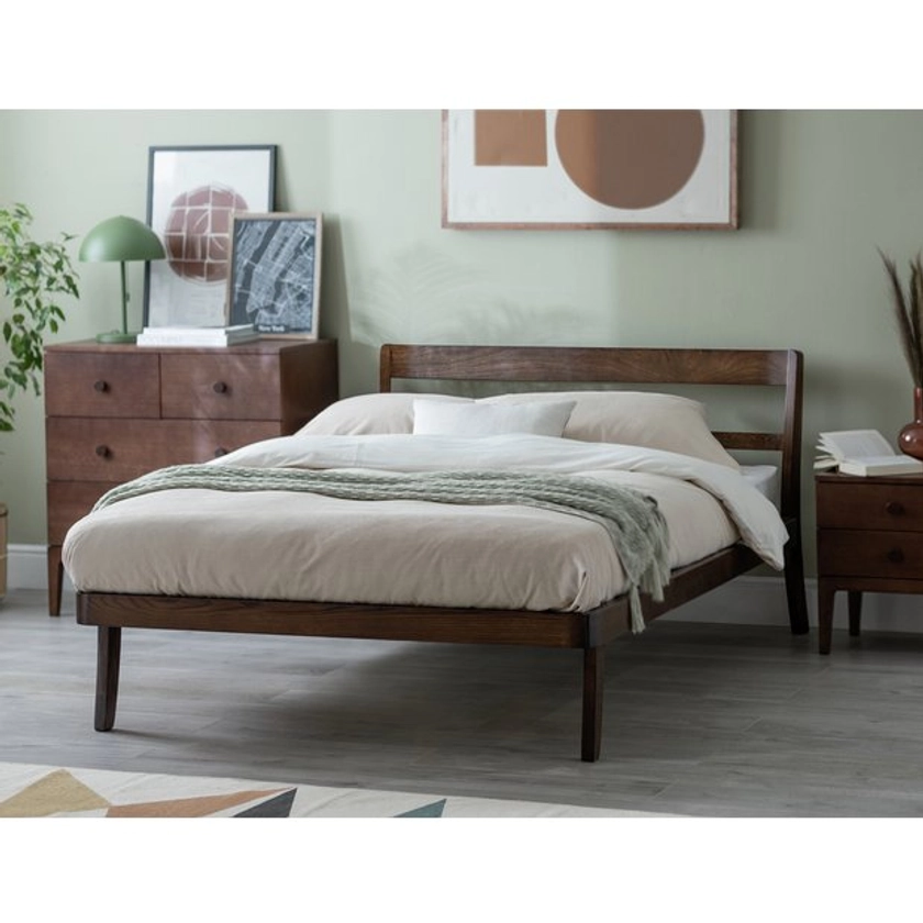 Buy Habitat Tatsuma Kingsize Wooden Bed Frame - Walnut Stain | Bed frames | Argos