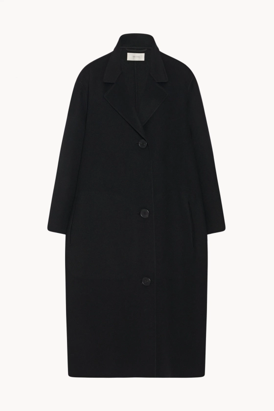 Gustaf Coat Black in Cashmere – The Row