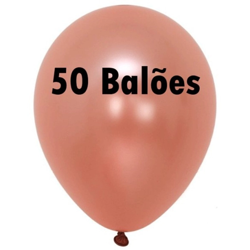 Balão Biodegradável Rose Gold Prof. 50U