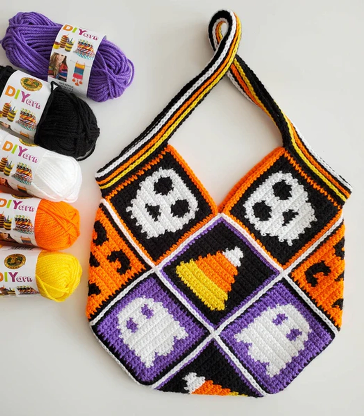 Crochet Kit - Patchwork Halloween Bag