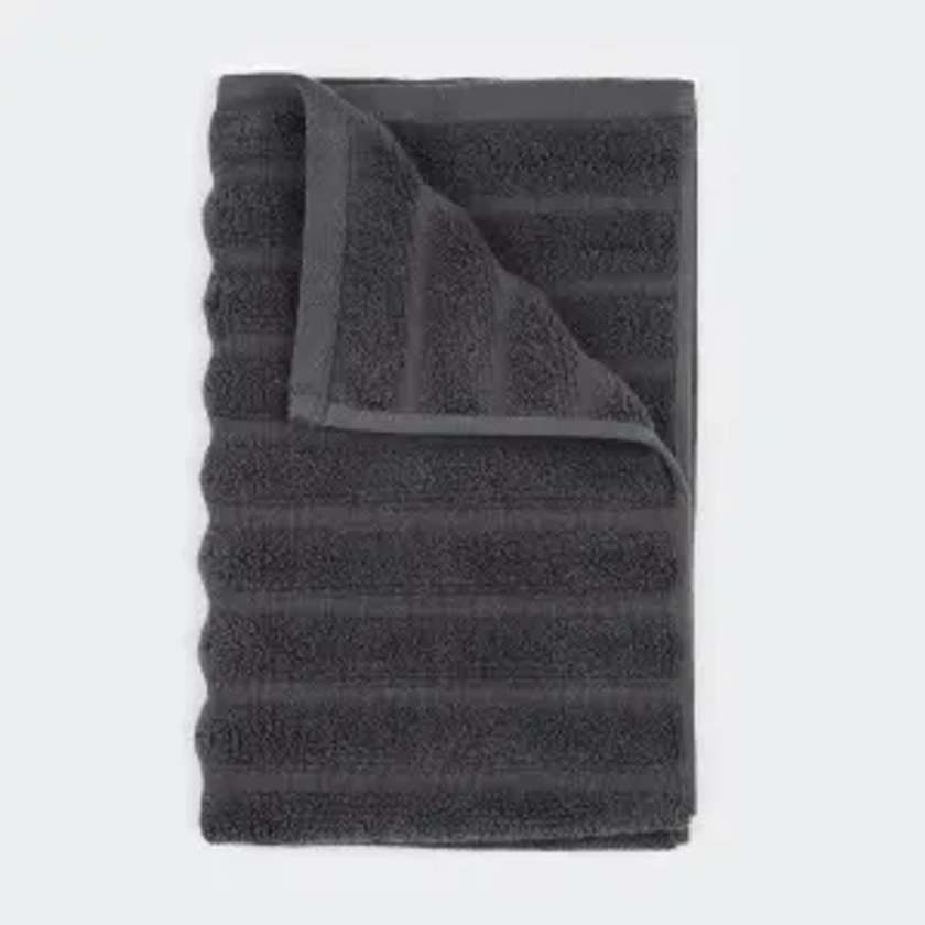 Thick Ribbed Australian Cotton Hand Towel - Grey