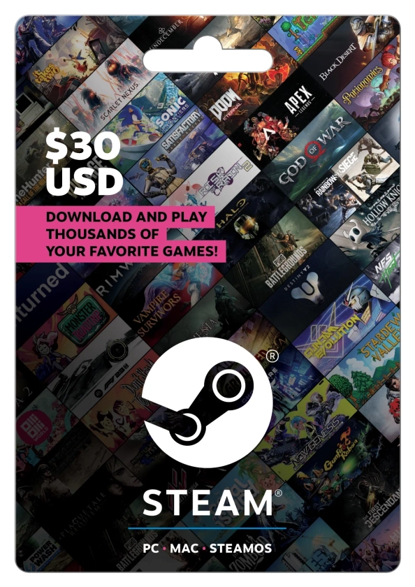 Steam $30 Gift Card [Physical]