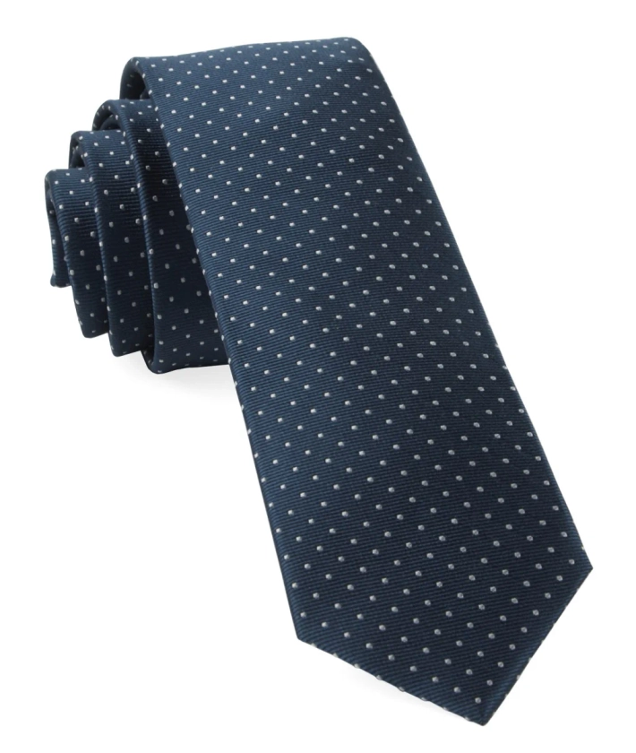Mini Dots True Navy Tie | Silk Ties | Tie Bar