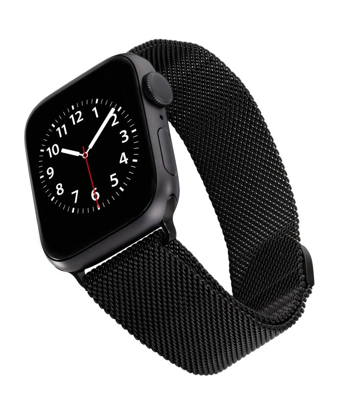 WITHit Black Stainless Steel Mesh Band for 42/44/45mm/Ultra/Ultra 2 (49mm) Apple Watch®