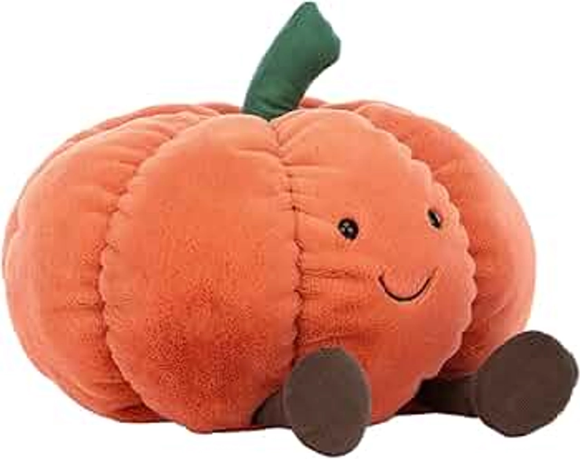 Jellycat Amuseables Pumpkin Stuffed Toy, 9 inches | Halloween Plush | Classic Children's Gift | Fall Décor