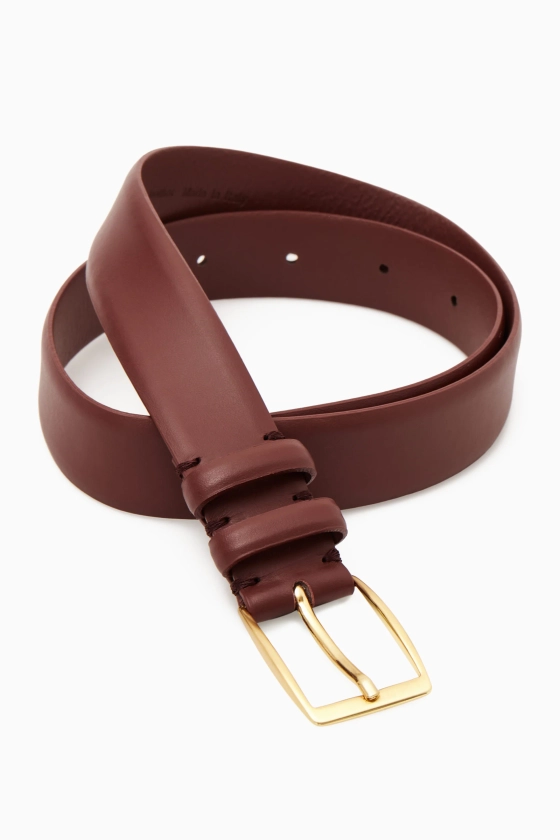 CLASSIC LEATHER BELT - BROWN