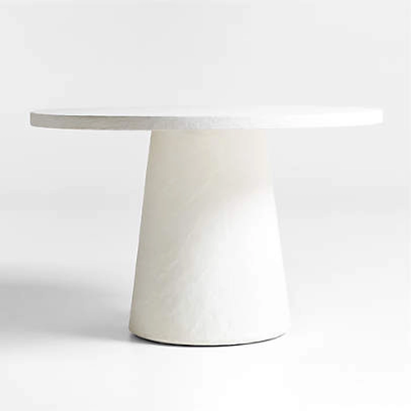 Willy 48" White Pedestal Dining Table by Leanne Ford + Reviews | Crate & Barrel