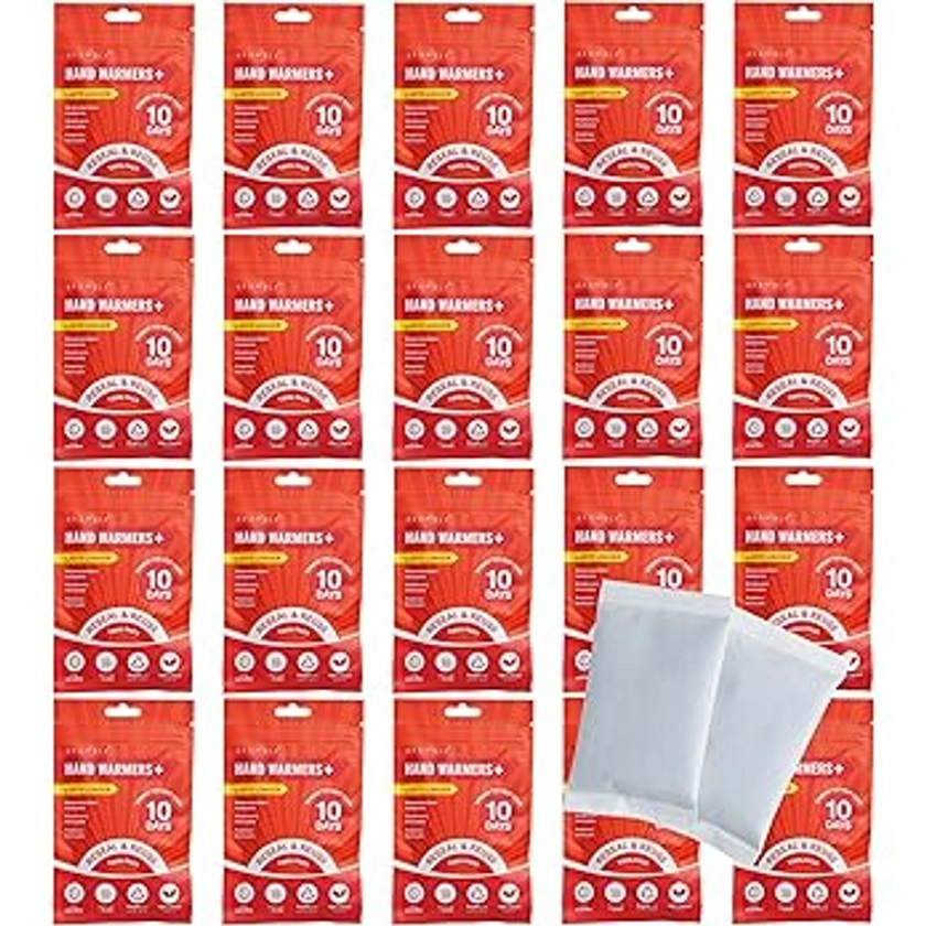 BRAMBLE 20 Pack Hand Warmers Reusable (2 per Pack, 8 Hours Heat Over 10 Days) - Pocket Warmer Pads for Golf, Hiking, Sport : Amazon.co.uk: Sports & Outdoors