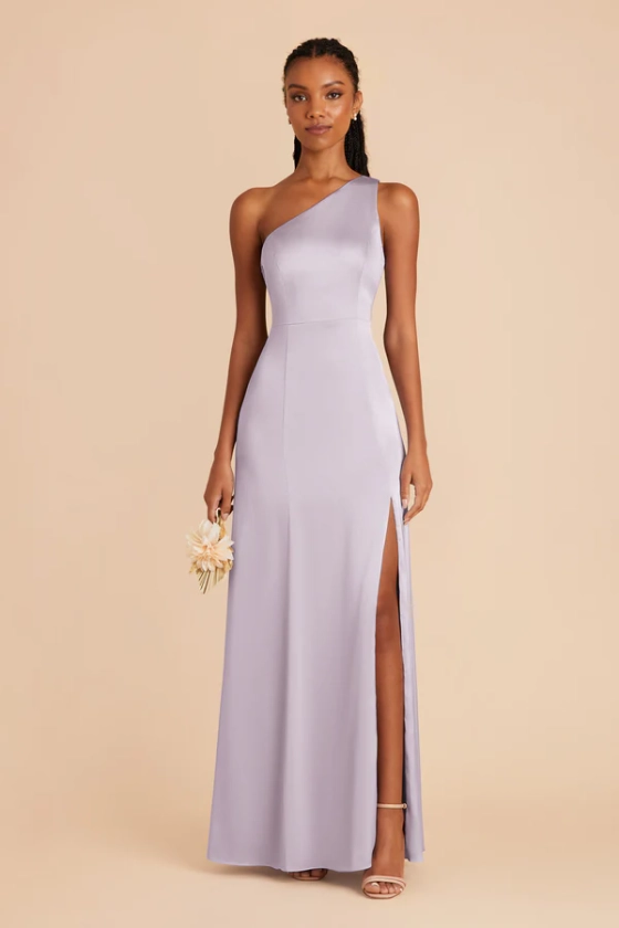 Kira Matte Satin Dress - Dusty Lilac