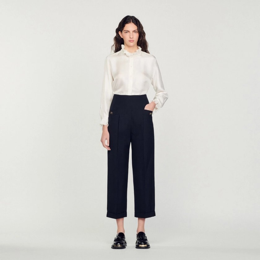 Pantalon de costume taille haute | Sandro FR